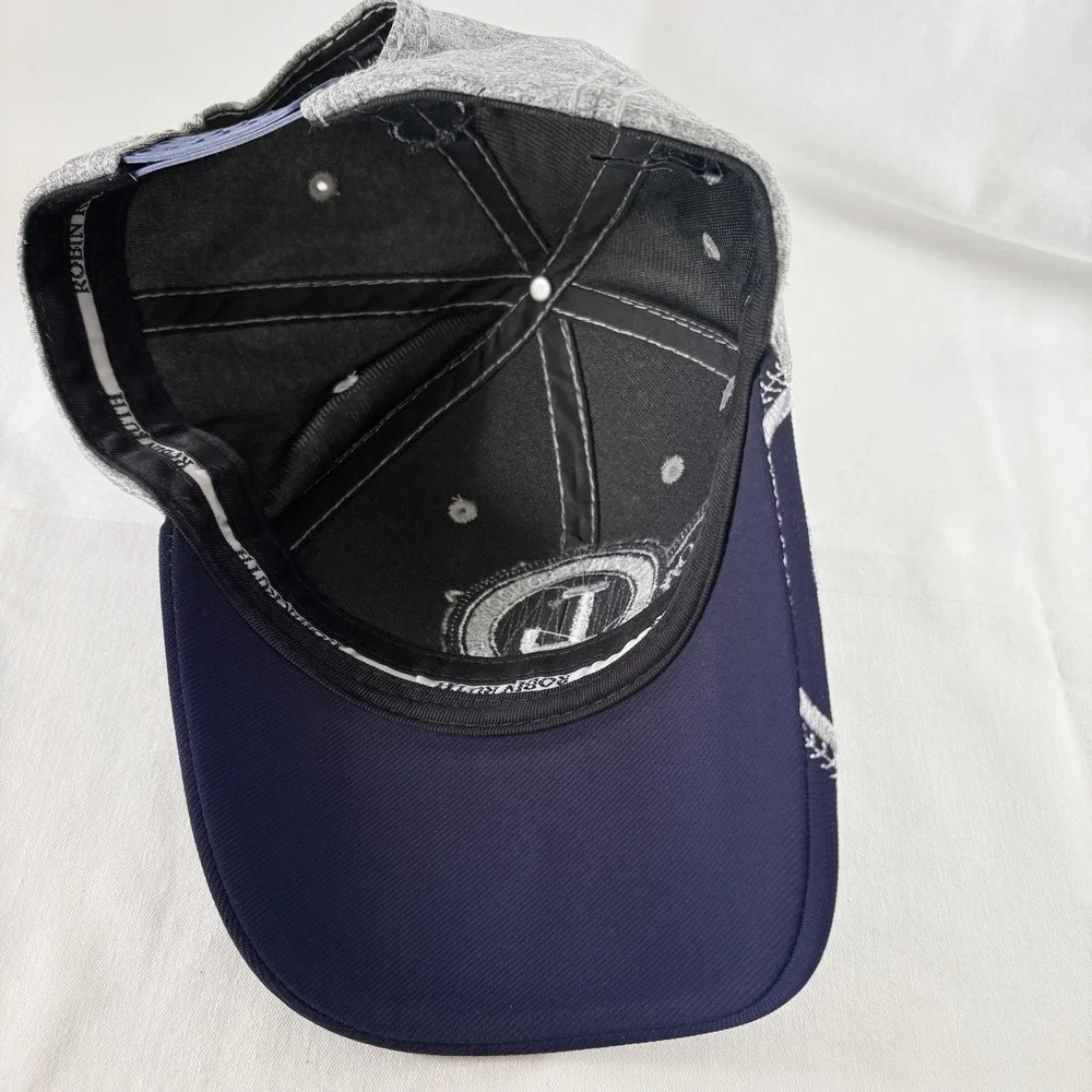 Robin Ruth London Baseball Cap Gray Navy Embroidered Snapback‎ Hat
